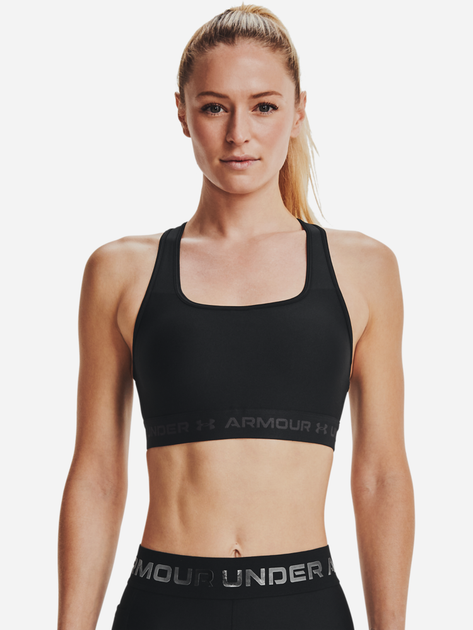 Спортивный топ для бега женский Under Armour Crossback Mid Bra 1361034-001 XL Черный (194514013523) - изображение 7