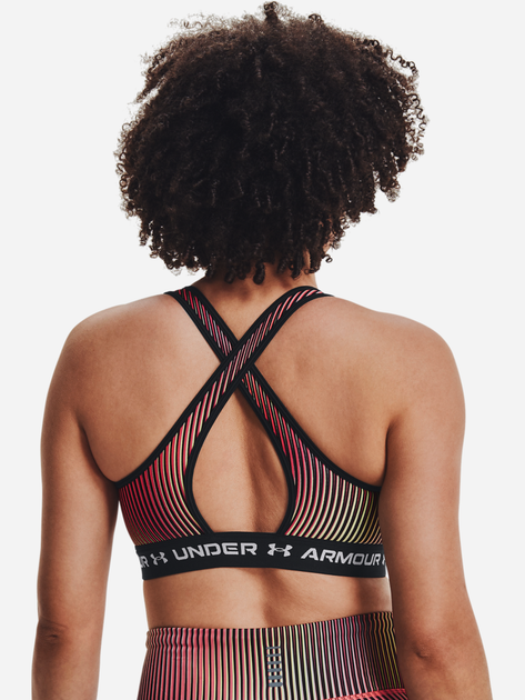 Спортивный топ для фитнеса женский Under Armour UA Crossback Mid Print 1361042-002 L (195251409358) - Фото 2 Спортивный топ для фитнеса женский Under Armour UA Crossback Mid Print 1361042-002 L (195251409358) - изображение 2