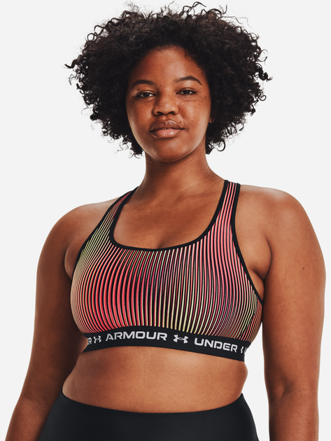 Спортивный топ для фитнеса женский Under Armour UA Crossback Mid Print 1361042-002 L (195251409358) - Фото 3 Спортивный топ для фитнеса женский Under Armour UA Crossback Mid Print 1361042-002 L (195251409358) - изображение 3