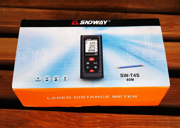 Лазерный дальномер-рулетка SNDWAY SW-T4S 40м - изображение 2