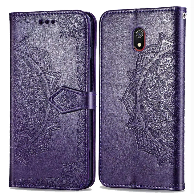 Кожаный чехол-книжка Art Case с визитницей для Xiaomi Redmi 8a Фиолетовый Без бренда - Фото 1 Кожаный чехол-книжка Art Case с визитницей для Xiaomi Redmi 8a Фиолетовый Без бренда - изображение 1