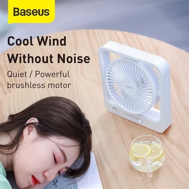 Вентилятор Baseus cube Shaking Fan 5400mAh, 15-45°, 700g - зображення 7