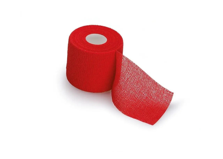Бинт когезивный фиксирующий Peha-haft Color красный 4 см x 4 м 1шт - изображение 1