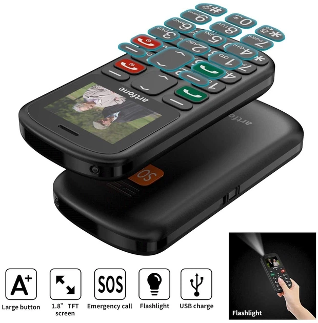Мобільний телефон Artfone CS181 з кнопкою SOS - зображення 5