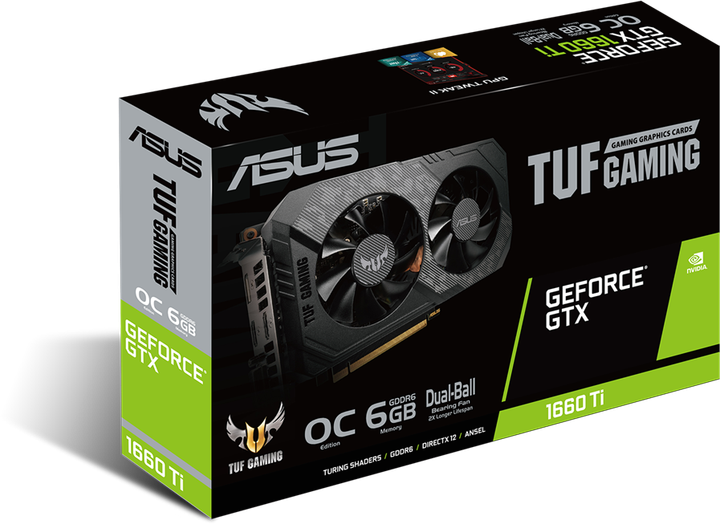 Видеокарта Asus PCI-Ex GeForce GTX 1660 Ti TUF Gaming OC