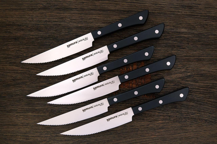 Набор Samura Harakiri из 6-ти кухонных ножей для стейка (SHR-0260B .