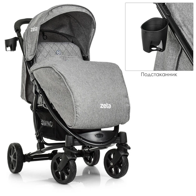 Прогулянкова коляска EL Camino Zeta New Denim Silver (ME 1011L) - Фото 3 Прогулянкова коляска EL Camino Zeta New Denim Silver (ME 1011L) - зображення 3