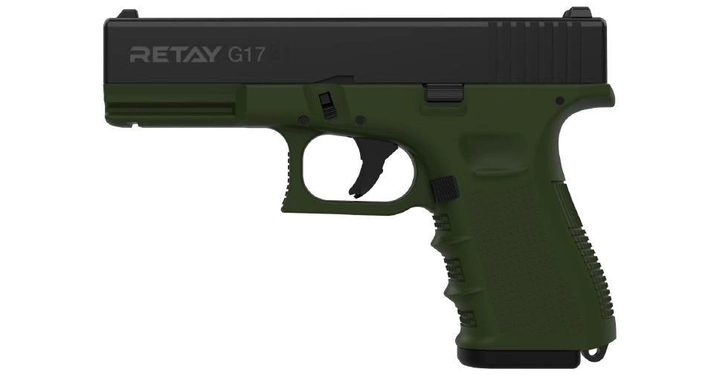 Пістолет стартовий Retay G17 9мм. olive - изображение 1