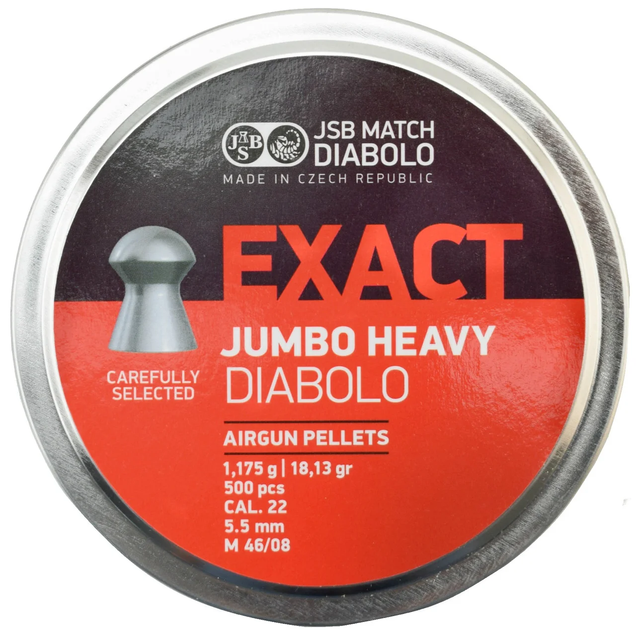 Кулі пневм JSB Jumbo Heavy, 5,52 мм, 1,175 г, 500 шт / уп - зображення 1