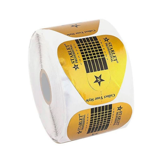 Формы для наращивания ногтей Starlet Professional широкие золотые 500 шт. - изображение 1