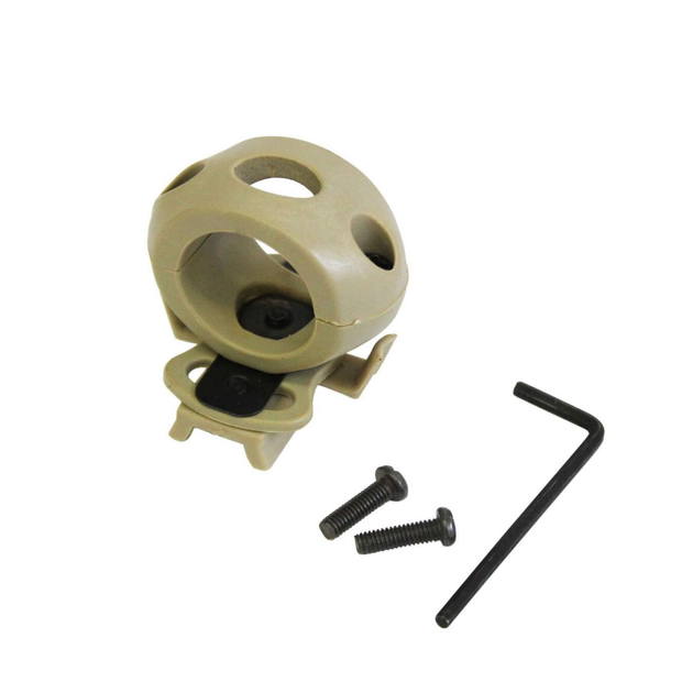 Крепление для фонаря ACM FAST & MICH Helmet Rails Single Clam 30 mm DE - изображение 1
