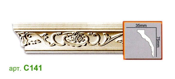 Карниз Gaudi C141 (75x35)мм - Фото 1 Карниз Gaudi C141 (75x35)мм - изображение 1