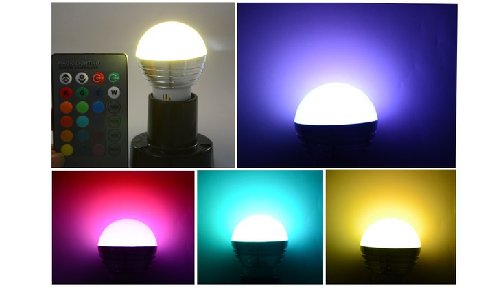 Светодиодная лампа RGB с пультом – фото, отзывы, характеристики в ...