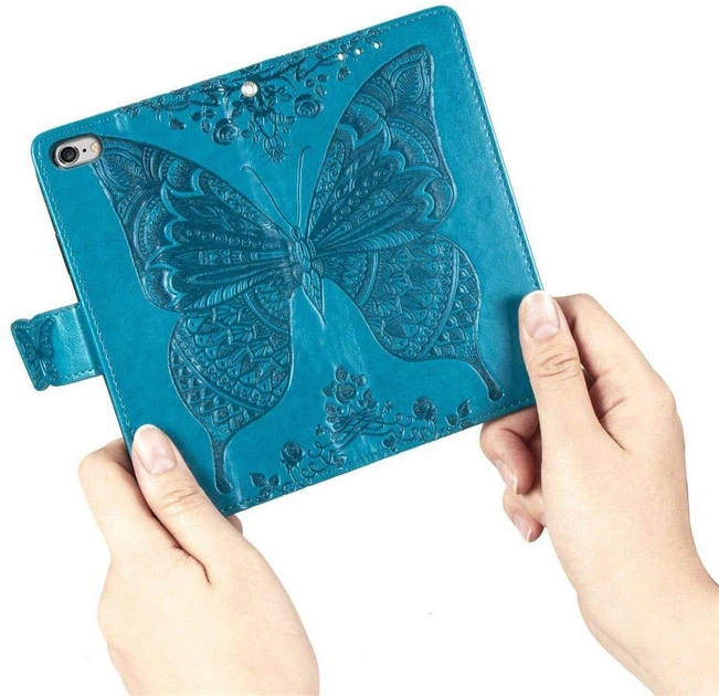 Чохол Butterfly для iPhone 6 Plus / 6s Plus Книжка шкіра PU блакитний Без бренду - зображення 5