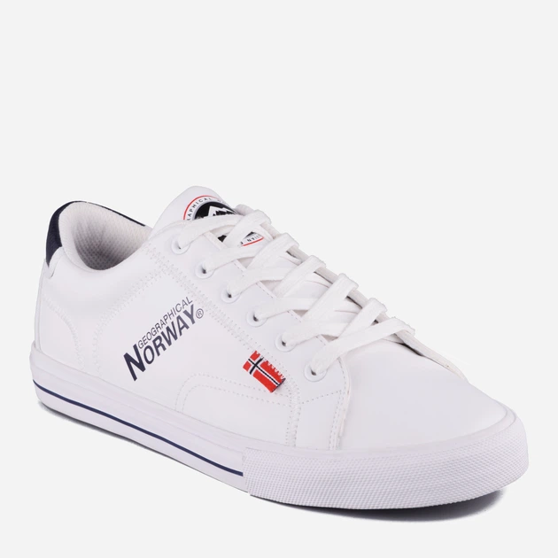 Sneakersy męskie do kostki Geographical Norway GNM21101-17 43 Białe (8445377016735) - obraz 2