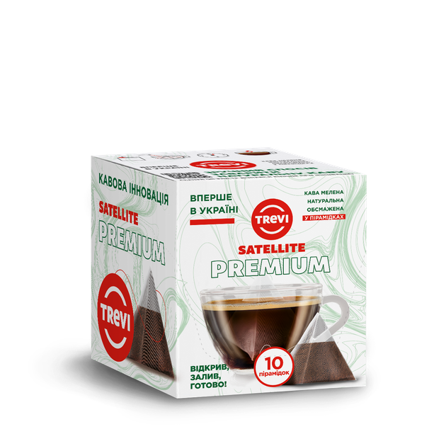 Бокс кофе в пирамидках TREVI Premium 100% Арабика 10 г x 10 шт (4820140052082) - изображение 1