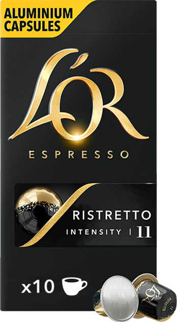 Акція на Кава мелена в алюмінієвих капсулах L'OR Espresso Ristretto 10 шт сумісні з Nespresso 100% Арабіка від Rozetka