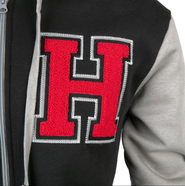 Толстовка JINX World of Warcraft Hoodie - Horde Varsity Black/Cool Grey/Red, L - изображение 3