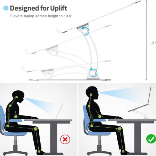 Подставка Nulaxy Aluminum Laptop Stand - изображение 3