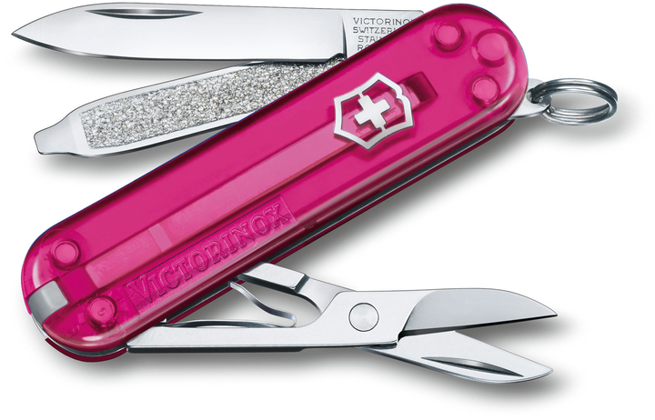 Складной нож Victorinox CLASSIC SD Colors Cupcake Dream 58мм/1сл/7функ/роз.прозр /ножн Vx06223.T5G - зображення 1