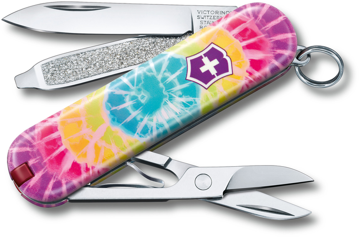Складной нож Victorinox CLASSIC LE "Tie Dye" 58мм/1сл/7функ/цветн/чехол /ножн Vx06223.L2103 - зображення 1