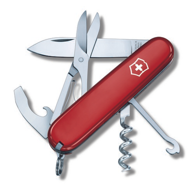 Складной нож Victorinox COMPACT 91мм/15функ/крас /штоп/ножн/ручка/миниотверт Vx13405 - изображение 1