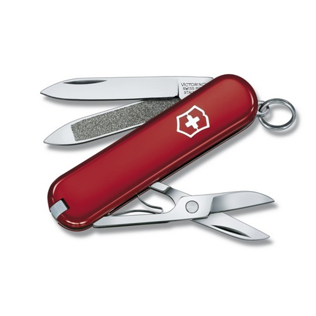 Складной нож Victorinox CLASSIC 58мм/1сл/7функ/крас /ножн (блистер) Vx06203.B1 - изображение 1