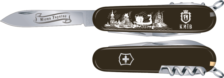 Складной нож Victorinox SPARTAN CITY 3D 91мм/12предм/черн /штоп /Київ Vx13603.3R30 - изображение 1