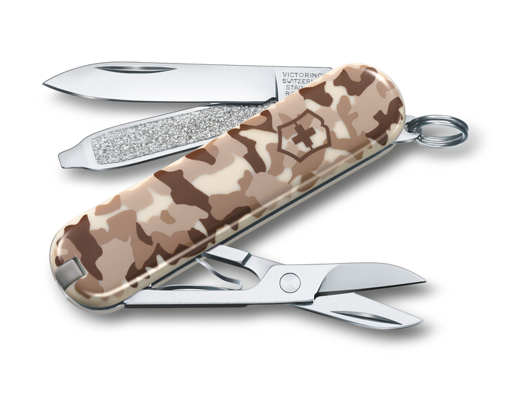 Складной нож Victorinox CLASSIC SD 58мм/1сл/7функ/беж.камуфляж/чехол /ножн Vx06223.941 - изображение 1