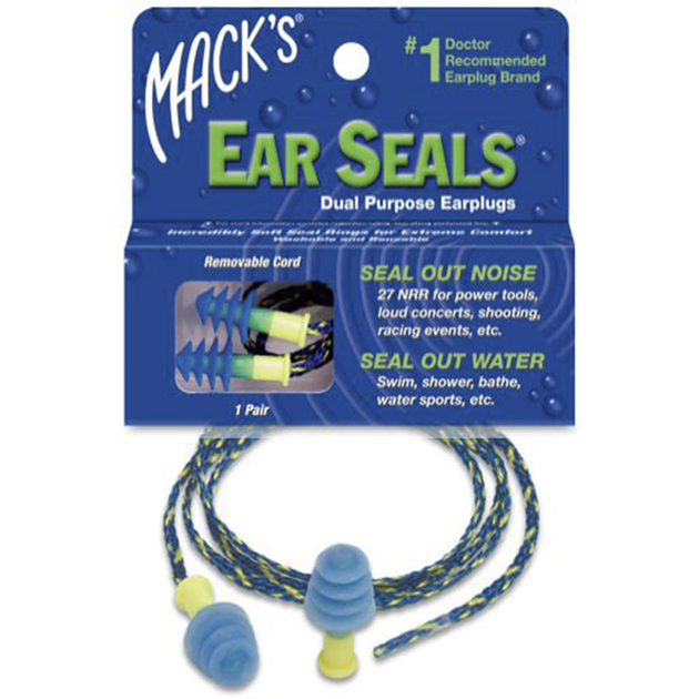 Беруши силиконовые Mack's Ear Seals (защита от воды и шума до 27дБ), со шнуром - изображение 2