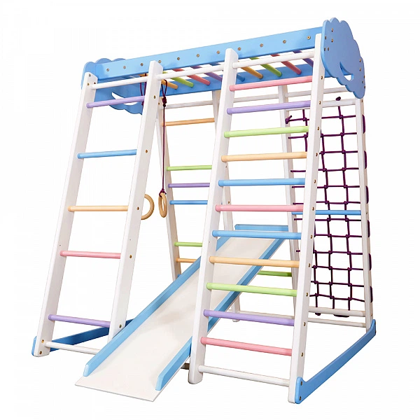 Детский спортивный игровой комплекс Baby Sport SB Акварелька Разноцветный 132х124х150 см (Sky мини) - изображение 2