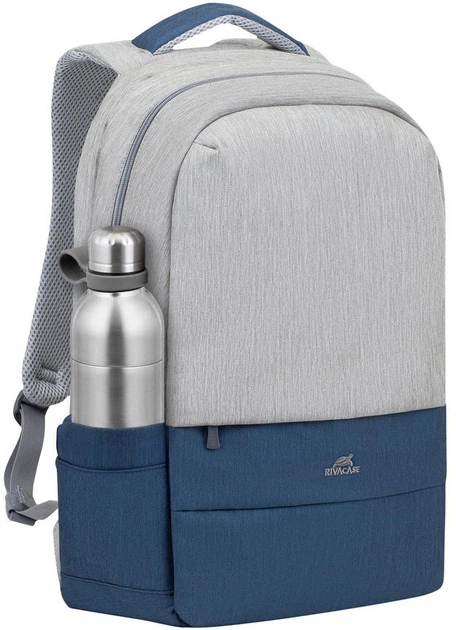 Рюкзак для ноутбука RIVACASE Prater 7567 17.3" Grey/Dark Blue (7567 (Grey/Dark Blue)) - зображення 5