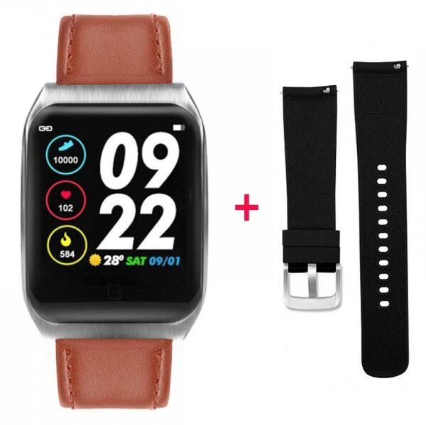 Фитнес браслет Smart Band ST E58 Тонометр + ЭКГ + ППГ Коричневый (SBE58TEK) - Фото 4 Фитнес браслет Smart Band ST E58 Тонометр + ЭКГ + ППГ Коричневый (SBE58TEK) - зображення 4