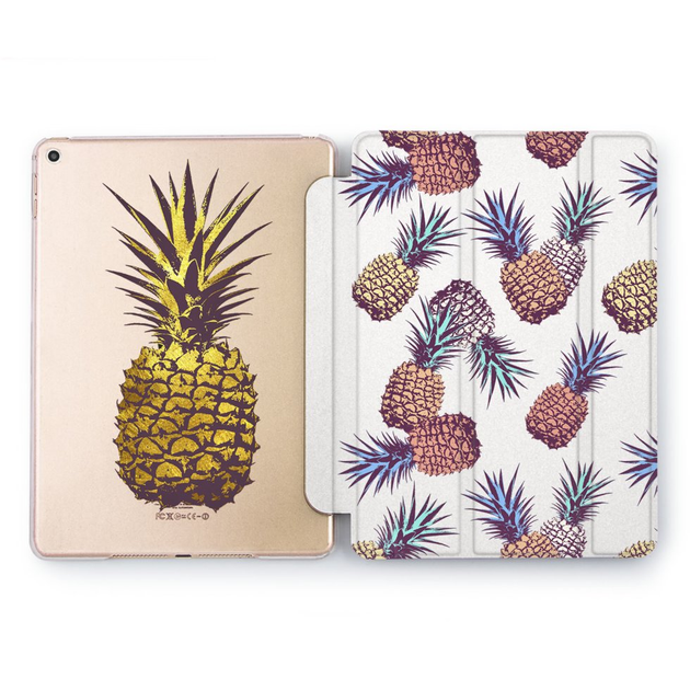 Чехол книжка, обложка для Apple iPad (Ананасы) модели Air 9.7 эпл айпад ...