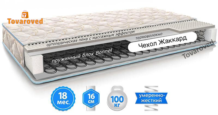 Матрас односторонний EMM 41 ЭКО 180x200 см – купить онлайн на ROZETKA