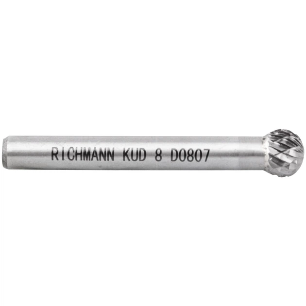 Борфреза по металлу твердосплавная Richmann сферическая KUD 8 мм (C8914) - Фото 3 Борфреза по металлу твердосплавная Richmann сферическая KUD 8 мм (C8914) - изображение 3