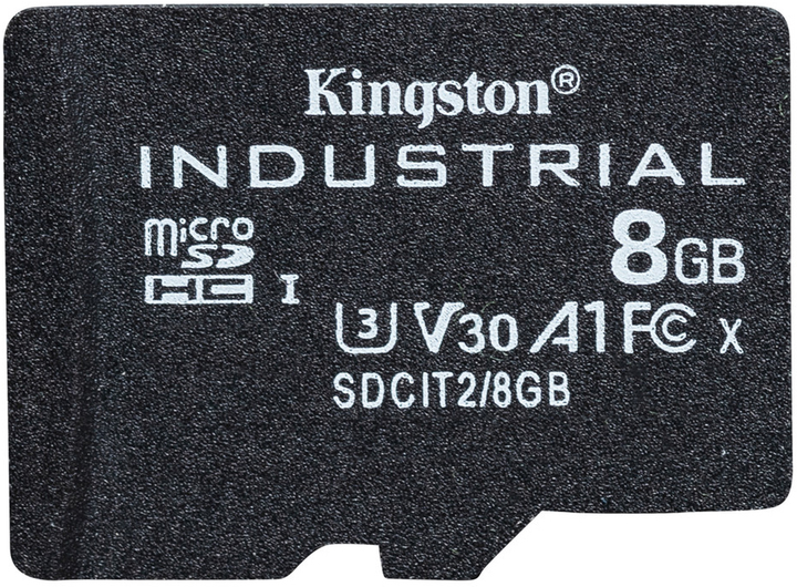 Карта памяти Kingston microSDHC 8GB Industrial Class 10 UHS-I V30 A1 (SDCIT2/8GBSP) - изображение 1