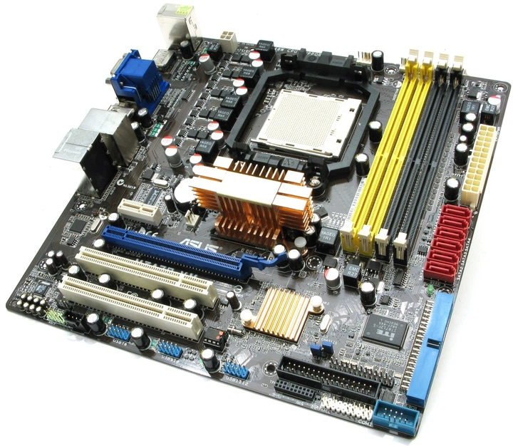 Материнская плата ASUS M3A78-VM ( Socket AM2+, DDR2, AMD 780G , PCI-Ex16) Б/У - зображення 2