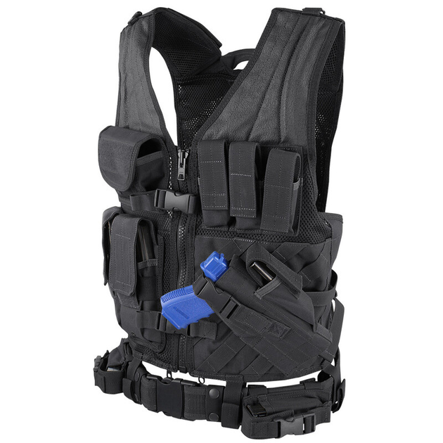 Розвантажувальний жилет Condor Crossdraw Vest CV X-Large/XX-Large, Чорний - зображення 1