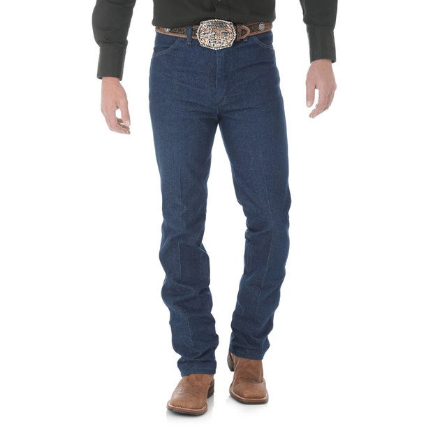 Вузькі чоловічі джинси Wrangler із нестиранного деніму – Rigid W38 L34 Темно-сині (936DEN) - Фото 2 Вузькі чоловічі джинси Wrangler із нестиранного деніму – Rigid W38 L34 Темно-сині (936DEN) - зображення 2
