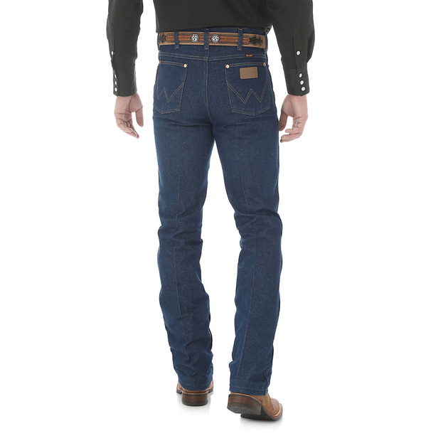 Вузькі чоловічі джинси Wrangler із нестиранного деніму – Rigid W38 L34 Темно-сині (936DEN) - Фото 3 Вузькі чоловічі джинси Wrangler із нестиранного деніму – Rigid W38 L34 Темно-сині (936DEN) - зображення 3