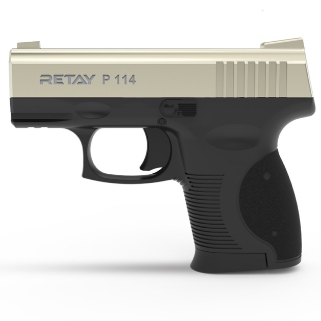 Пістолет стартовий Retay P114 кал. 9мм. Колір – satin. 11950328 - зображення 1