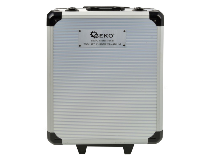 Набор инструментов GEKO 187 элементов + металлический чемодан на .