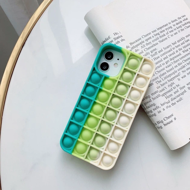 Чохол антістрес поп ит для телефону Apple iPhone 12 mini Blue-Green - Фото 1 Чохол антістрес поп ит для телефону Apple iPhone 12 mini Blue-Green - зображення 1