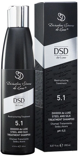 Акция на Відновлюючий шампунь DSD de Luxe 5.1 Steel And Silk Treatment для відновлення структури волосся 200 мл от Rozetka
