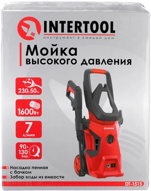 Мойка высокого давления Intertool DT-1515 1600 Вт - Фото 10 Мойка высокого давления Intertool DT-1515 1600 Вт - изображение 10