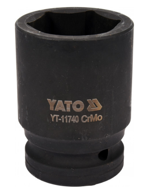 Головка торцевая ударная квадрат 1" 6 гранна YATO 41мм L80мм CrMo YT ...