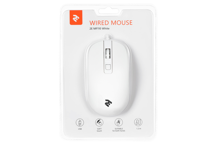 Мышь 2E MF110 USB White (2E-MF110UW) - изображение 4
