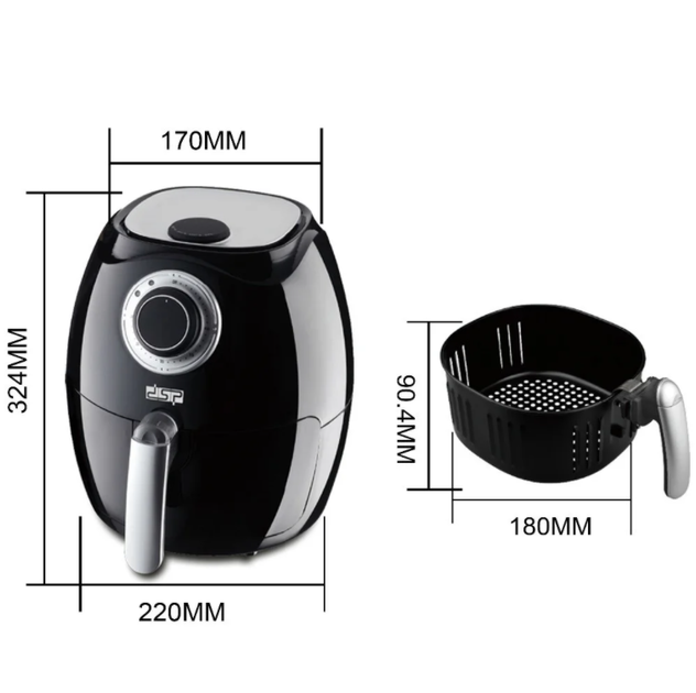 Мультипечь DSP Air Health Fryer KB2020 аэрофритюрница белая - изображение 4