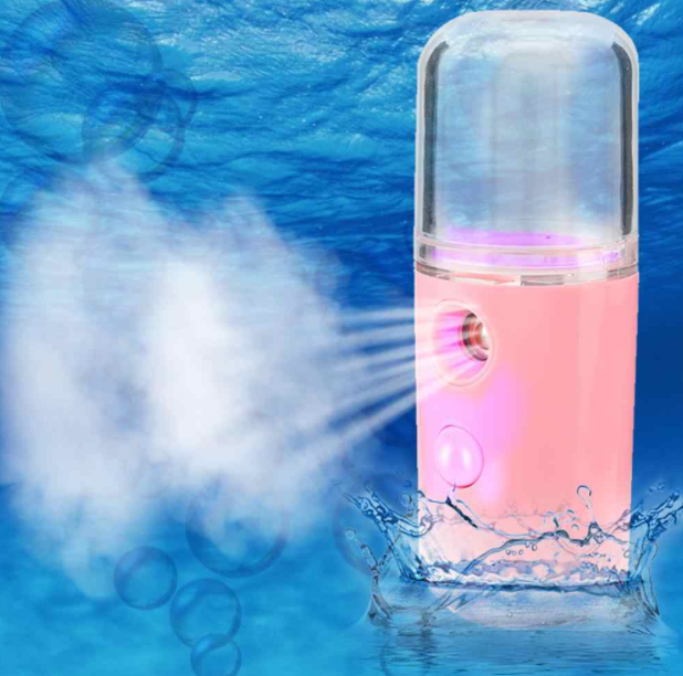 Увлажнитель для воздуха портативный нано спрей для лица Nano Mist Soraver Розовый - изображение 6